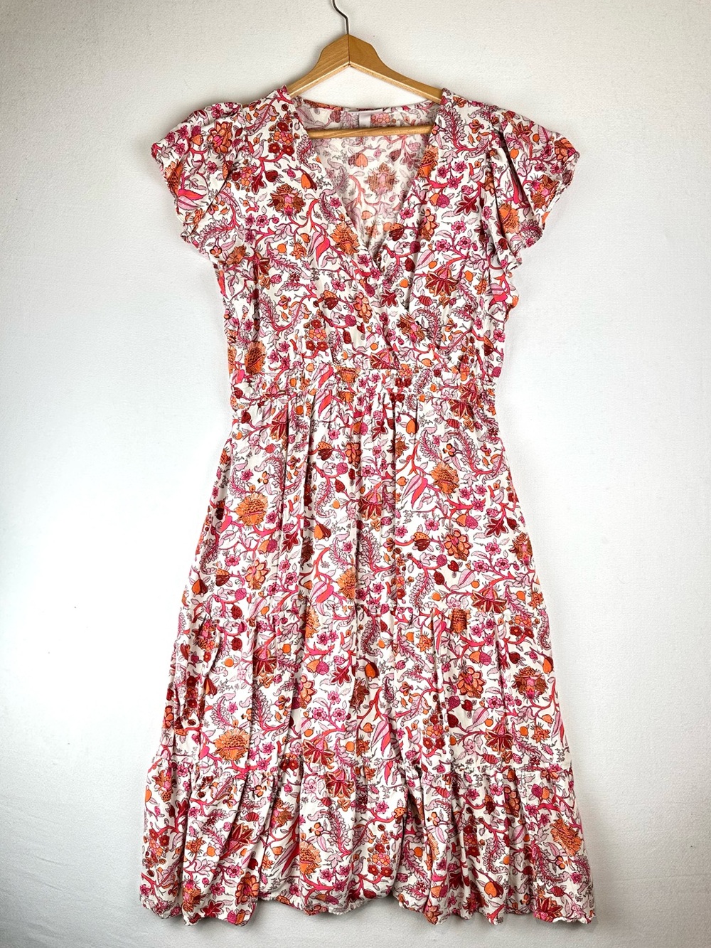 Knox Rose Surplus Floral Tiered Midi Maxi Dress Cottagecore